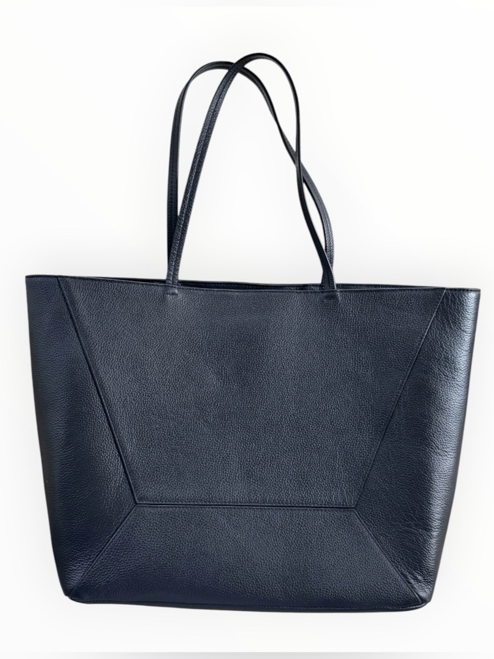 J.Jill classic Modern Leather black Tote Bag large excellent condition - Picture 2 of 7